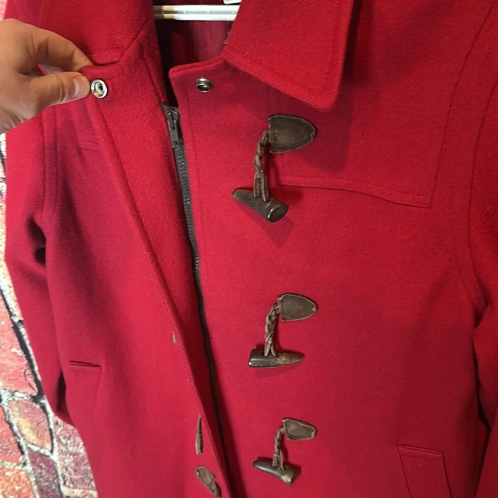 Talbots Red Women’s Coat 100% Wool red Vintage coat size 8 - Picture 11 of 16